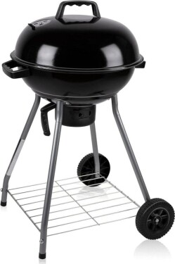 BBQ GRILL záhradný KULISTY REX STALOWY 46CM Z POPIELNIKIEM