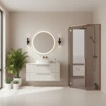 REA - Sprchovací kút DIAMOND 90x90 COPPER BRUSH bez sprchovej vaničky REA-K6966