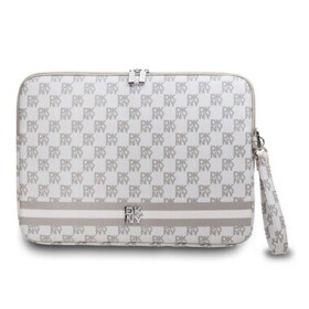 DKNY PU Leather Checkered Pattern and Stripe Obal na Notebook 13/14" béžová (57983120012)