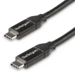 StarTech čierna / Kábel USB-C / Power Delivery 5A / 0,5 m (USB2C5C50CM)