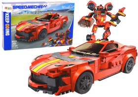 Mamido Konštrukčné Auto Robot Transformer 2v1 Ferrari 351 kusov