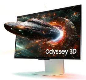 27" Samsung Odyssey S27FG904XU strieborná / Monitor / IPS / 4K UHD / 165 Hz / 1 ms / Glasses-free 3D / FreeSync Premium (LS27FG904XUXEN)