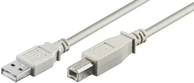 MicroConnect kábel USB2.0 A (M) - USB2.0 B (M) 1.8m biela / 480Mbit/s (USBAB2)