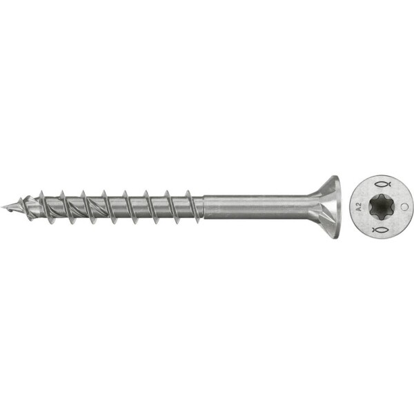 Fischer 574145 skrutky do drevotriesky 5 mm 50 mm TX Nerezová oceľ 200 ks; 574145