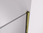 CERANO - Sprchová zástena Walk-in Crystal TL/P - 8 mm - bezvzperový systém - zlatá, mliečne sklo - 100x90x200 CER-8050BD5770