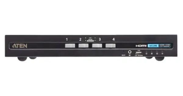 Aten 4- Port HDMI Secure / KVM switch / 4- Port / USB / 4K 3840×2160 (CS1184H4C-AT-G)