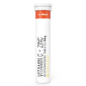 Vitamín C + zinok šumivé - GymBeam (citrusové ovocie, 12 x 20 tab) (93589-5-citrusovéovocie-12x20tab)