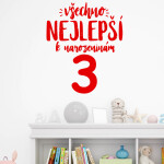 Veselá Stena Samolepka Všetko najlepšie Farba: hnědá, Veľkosť: 100 x 83 cm