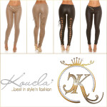 Sexy KouCla leatherlook pants laced black M