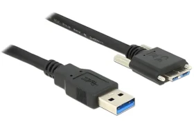 DeLock USB 3.0 Typ-A (M) - Micro-B (M) so skrutkami 1 m / Kábel USB 3.0 (83597)