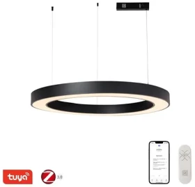 Immax NEO PASTEL SLIM SMART čierna / Závesné svietidlo / 95cm / 68W / Zigbee 3.0 / TUYA (07211L)