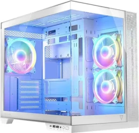 Modecom Volcano Panorama Apex ARGB 3F biela / Skriňa / mATX / Mini-ITX / 1x USB-C / ARGB / bez zdroja (AT-PANORAMA-3F-ARGB-20-000000-0002)