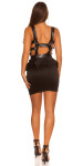 Sexy Club-minidress backless with peplum black