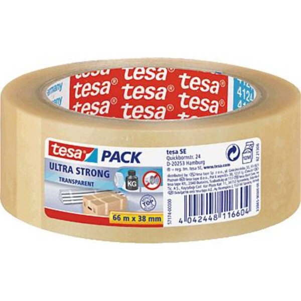 Tesa ULTRA STRONG 57174-00000-02 baliace lepiaca páska TESAPACK® priehľadná (d x š) 66 m x 38 mm 1 ks; 57174-00000-02