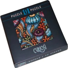 CURIOSI Štvorcové puzzle Q Life: Farebné medúzy