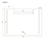 Mereo Zrkadlo 100x70 cm s LED osvetlením a odhmlievaním CN151