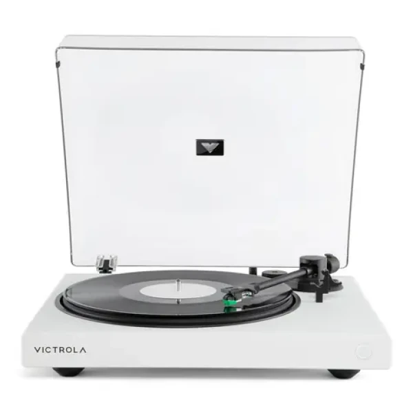 Victrola VPT-1520-WHT-INT Wave biela / Gramofón / 2 rýchlostné / RCA / Auracast / predzosilňovač (100002200211)