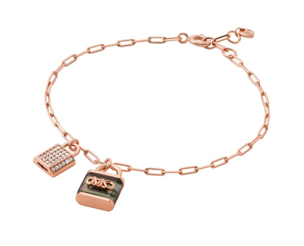 Michael Kors Pozlátený náramok so zirkónmi a perleťou Premium MKC1742TN791