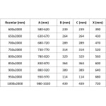 MEXEN - Exo skladacie sprchové dvere 95, transparent, čierna 816-095-000-70-00