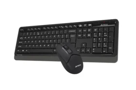 A4Tech FG1012 čierna / set bezdrôtová klávesnica + myši / CZ layout / USB-A nano prijímač 2.4GHz (FG1012-BK)