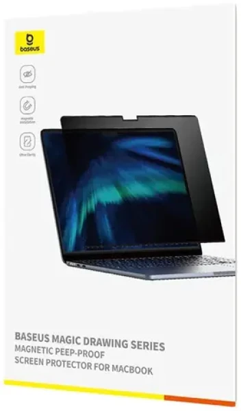 Baseus ochranné tvrdené sklo Magic Drawing pre Apple MacBook Air 15.3" (2023/2024) + čistiaca sada (P40012303201-03)