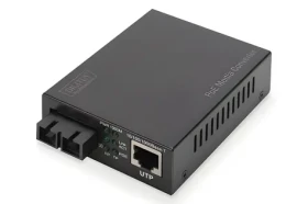 Digitus DN-82160 / Media konvertor / Gigabit Ethernet / RJ45 - SC / PoE 30 W / Singlemode / dosah 20 km (DN-82160)