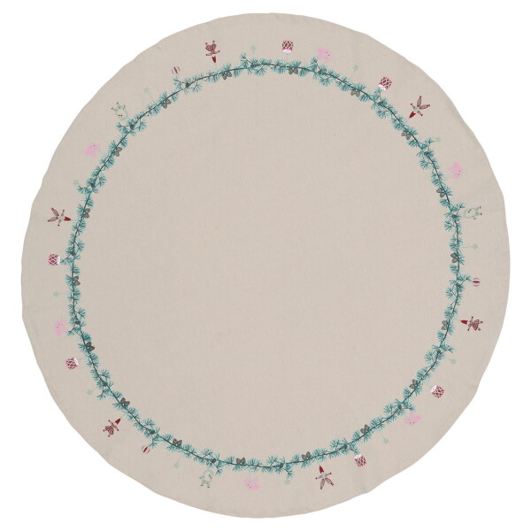 GREEN GATE Bavlnený obrus Juana Sand 100 cm