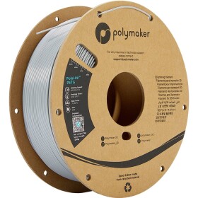 Polymaker PB01003 PolyLite vlákno pre 3D tlačiarne PETG plast Žiaruvzdorné, Vysoká pevnosť v ťahu 1.75 mm 1000 g sivá 1 ks; PB01003