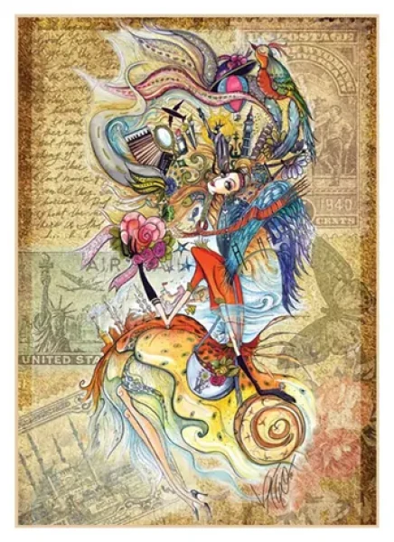 ANATOLIAN Puzzle Čerokézke dievča cestujúci svetom /1500 dielikov/ od 12 rokov