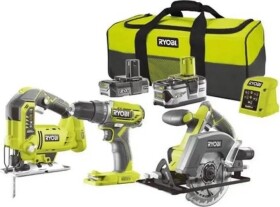 Ryobi Ryobi R18DDJSCSP-242S ONE+ 18V Combo kit med 3 maskiner, batteri og lader