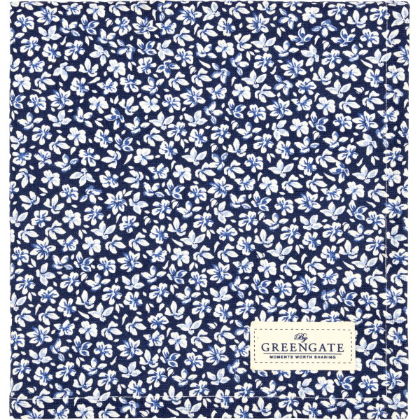 GREEN GATE Bavlnený obrúsok Dahla Blue