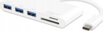 Vivanco Vivanco USB hub USB-C + card reader, white (34295)