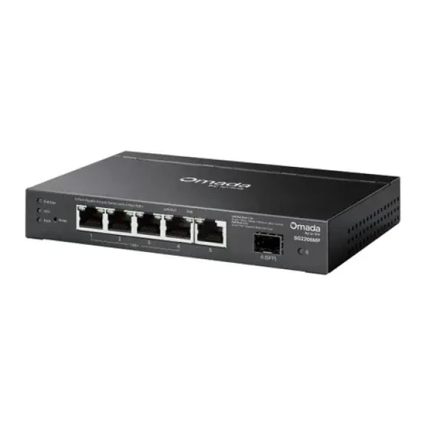 TP-LINK Omada SG2206MP / Switch / 5x GbE RJ-45 / 1x SFP / PoE 63W (1210002602402)