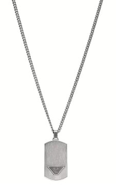 Emporio Armani Oceľový náhrdelník pre mužov Eagle Logo EGS3125040