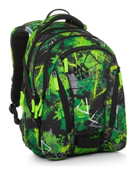 Školský set Bagmaster BAG 23 A Set Green/black/grey