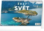 NOTIQUE Svet 2027 / Stolový kalendár / 23,1 x 14,5 cm