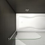 H K - Vaňová zástena S11 FLAG 80x140cm - jednodielna sklopná, číre sklo SE-S11FLAG80