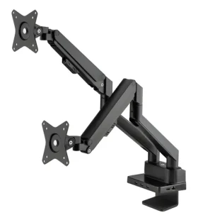 Manhattan Držiak pre 2 monitory s dokovacou stanicou 8v1 čierna / Držiak monitora / 17-32" / VESA 75x75-100x100 (461887)