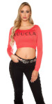 Sexy KouCla bellyfree findknitted Jumper/ leo look CORAL Einheitsgroesse