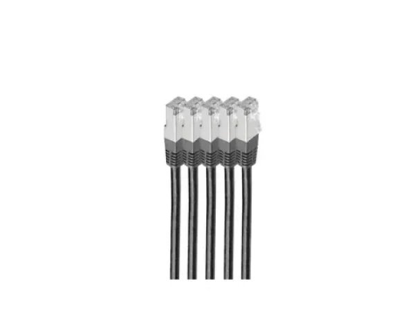 Shiverpeaks Cat6 S/FTP čierna / Patch kábel / 0,25 m / 250 MHz / LSZH / RJ-45 (BS75711-H0.25S-SET5)