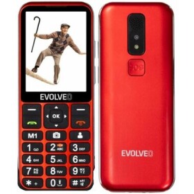 EVOLVEO EasyPhone LT + stojanček červená / 2.3 / SOS / microSDHC (EP-880-LTR)