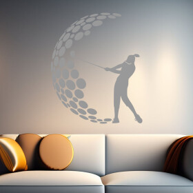 Veselá Stena Samolepka Golf Farba: šedá, Veľkosť: 40 x 48 cm