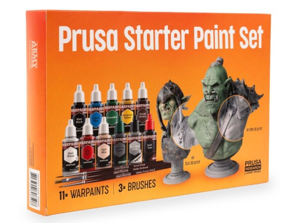 Prusa Research Prusa Starter Paint Set – sada akrylových farieb a štetcov