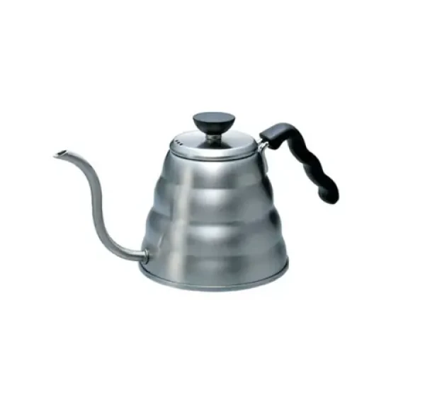 Hario Buono Nerezová kanvica na vodu 1.2 L strieborná / pre pomalé zalievanie kávy v dripperi (VKB-120HSV)
