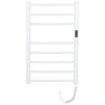 CERANO - Elektrický sušiak uterákov Luca, s displejom - 128 W - biela lesklá - 860x550 mm LIV-W-EG-8-55