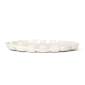 Ferm LIVING Keramický tanier Plait Off-white 30 cm