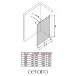 CERANO - Sprchová zástena Walk-in Orbis Round - Pravá - 8 mm - guľatá vzpera - čierna matná, mliečne sklo - 110x200 CER-999937