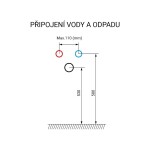 Mereo Opto, kúpeľňová skrinka s umývadlom z liateho mramoru 81 cm, čierna CN941M