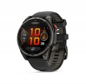 Fenix fenix 8 Pro - 47 mm AMOLED Sapphire Carbon grey DLC titanium with Black/pebble grey silicone band 753759350918