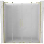 MEXEN/S - Velar L Duo posuvné sprchové dvere 200, dekor, zlatá kartáčovaná 871-200-003-32-55